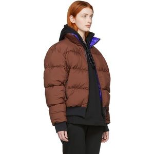 Reversible NIKELAb NRG puffer — purple/brown